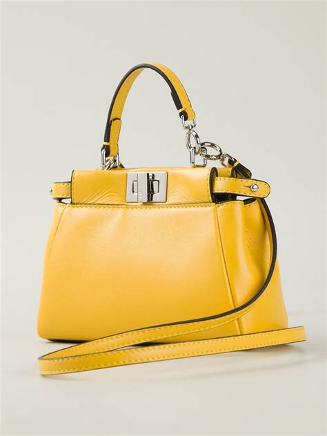 fendi yellow peekaboo bag|fendi peekaboo bag price.